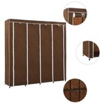 VIDAXL Garde-robe avec 4 compartiments Marron 175x45x170 cm