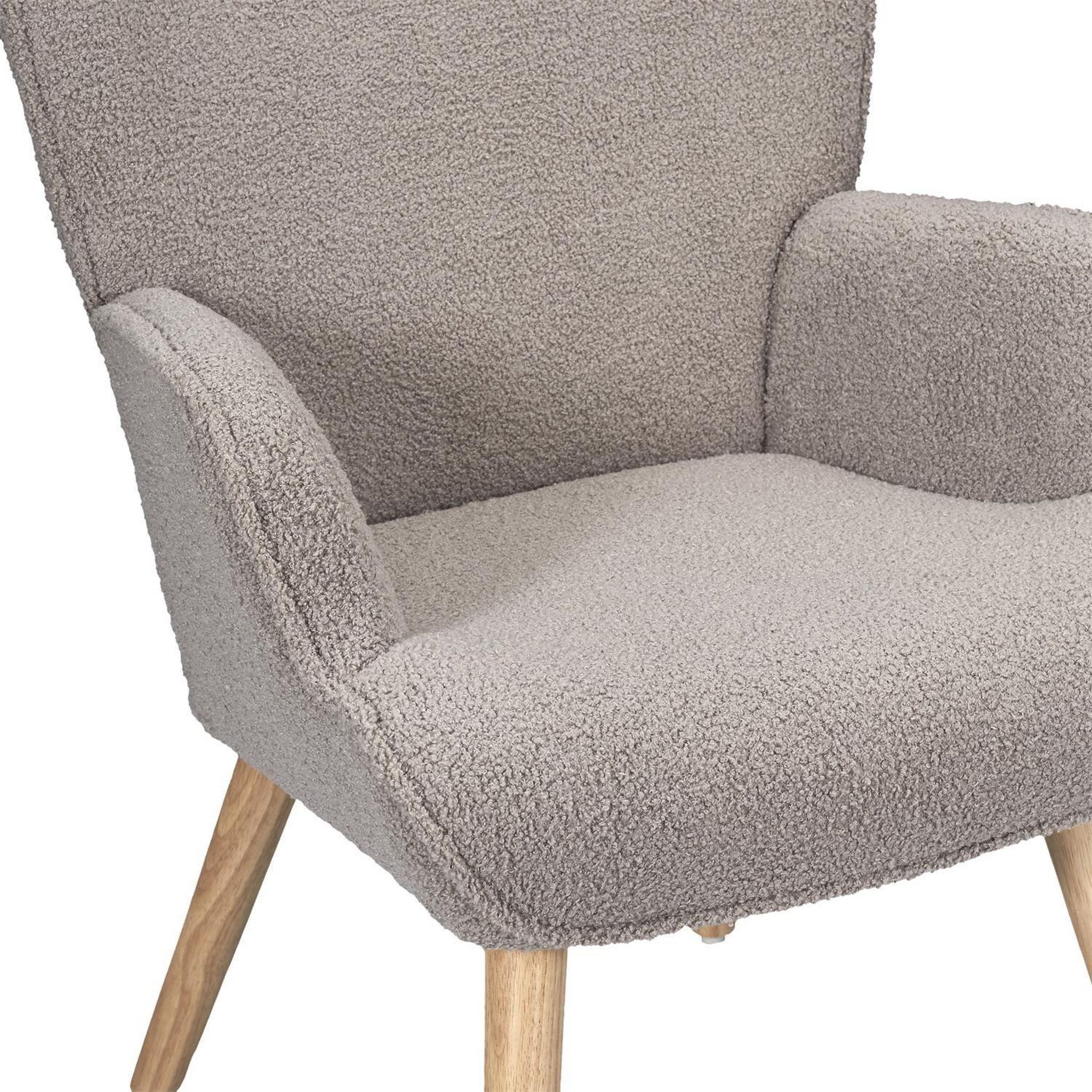 Voir la diapositive 6 : The Home Deco Factory Fauteuil de salon en bouclette rhea