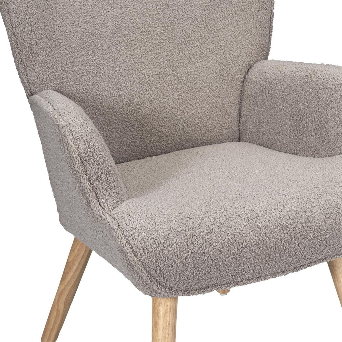 The Home Deco Factory Fauteuil de salon en bouclette RHEA
