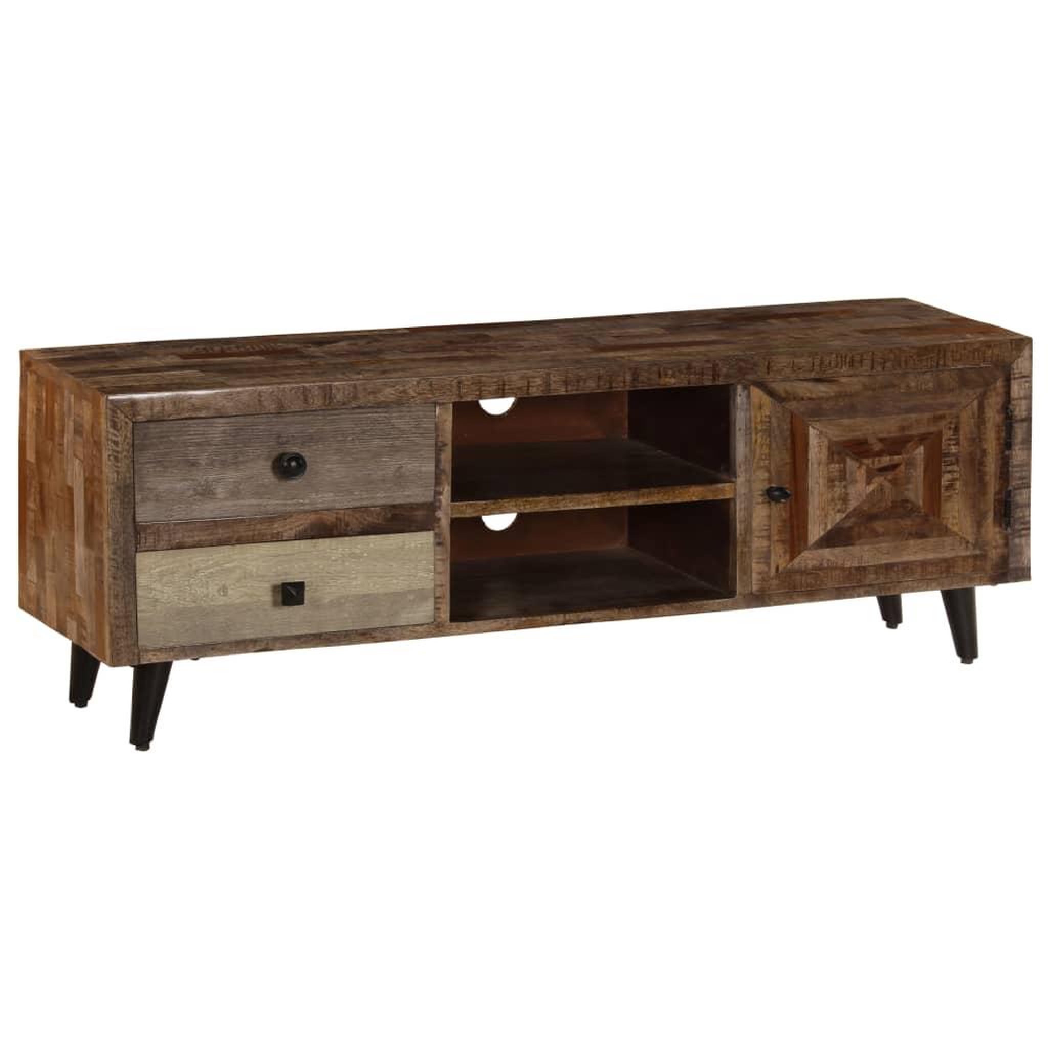 Voir la diapositive 3 : VIDAXL Meuble tv 118x30x40 cm bois de manguier massif