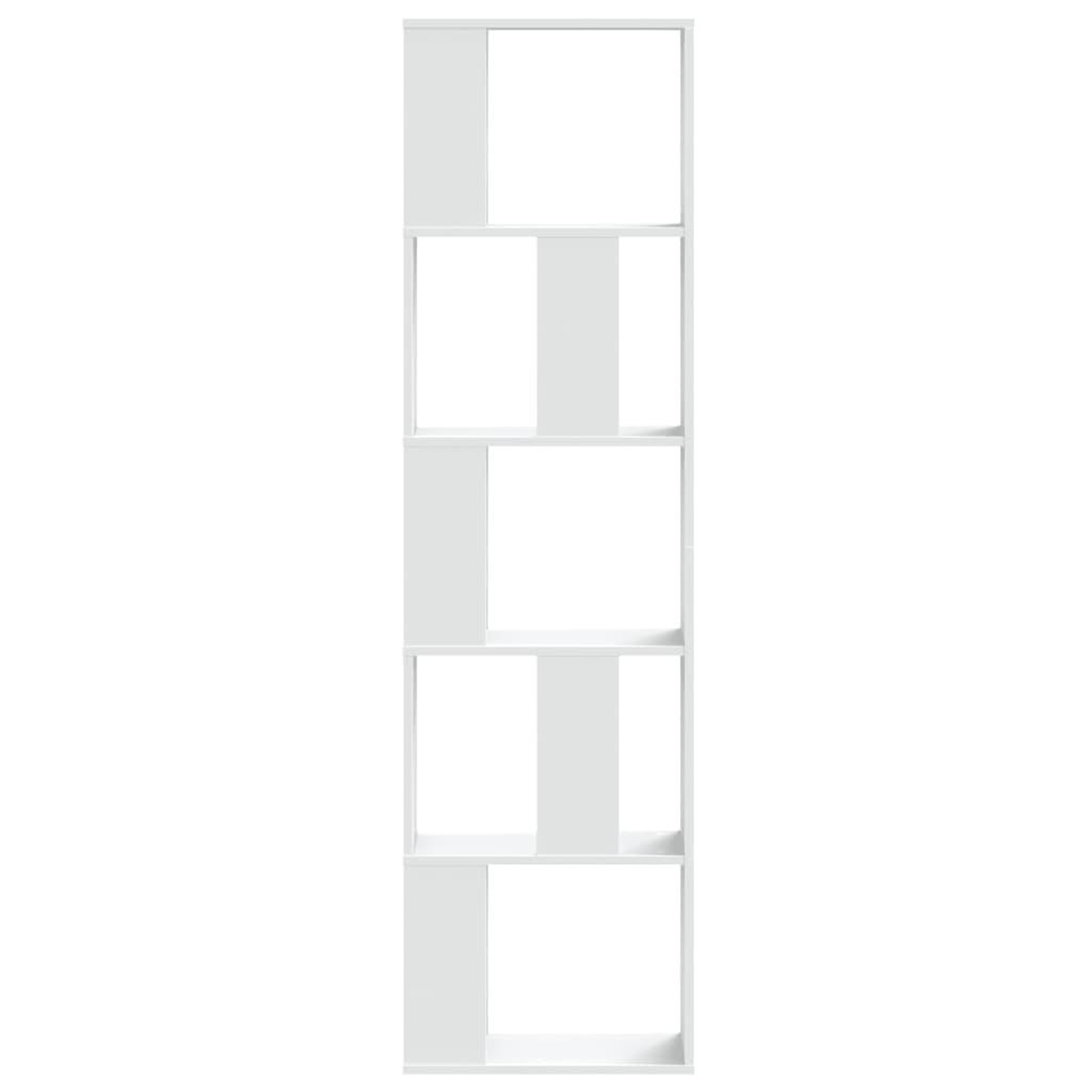 Voir la diapositive 3 : VIDAXL Bibliotheque 5 niveaux blanc 45x23,5x162,5 cm bois d'ingenierie