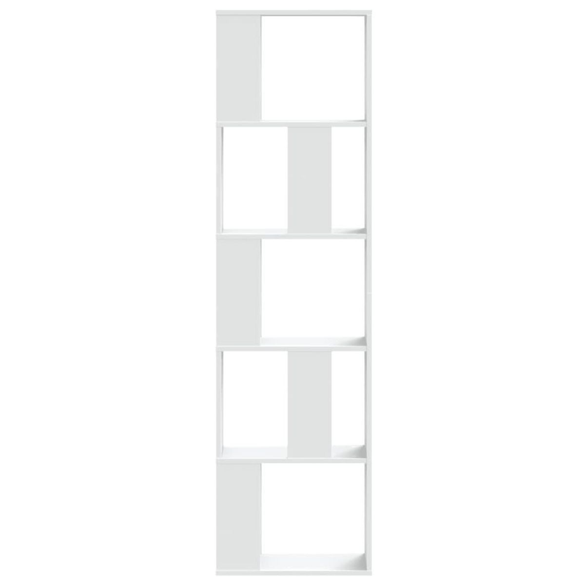 VIDAXL Bibliotheque 5 niveaux blanc 45x23,5x162,5 cm bois d'ingenierie