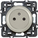 Legrand Celiane prise 2 pôles + terre esthétique titane composable