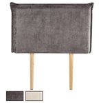 IDIMEX Tête de lit DELMO 90 sur pieds, en tissu. Coloris disponibles : Gris, Blanc