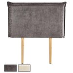 IDIMEX Tête de lit DELMO 90 sur pieds, en tissu. Coloris disponibles : Blanc, Gris