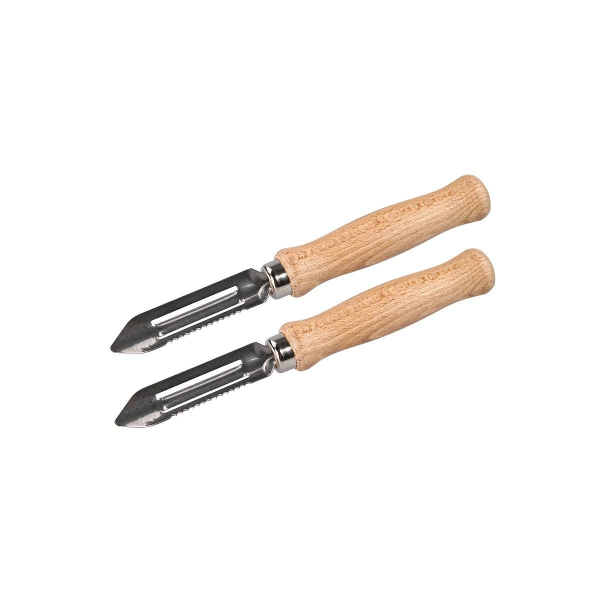 Fackelmann Lot de 2 éplucheurs à asperges manche en bois 15 cm fackelmann