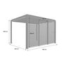Voir la diapositive 5 : SWEEEK Pergola bioclimatique Triomphe 3x4 + 3 persiennes 130cm pour le côté de 4m. panneau brise vue. L 400 x P 300 x H 250 cm