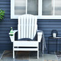 Voir la diapositive 5 : OUTSUNNY Fauteuil de jardin Adirondack chaise longue inclinable en bois 97L x 73l x 93H cm blanc
