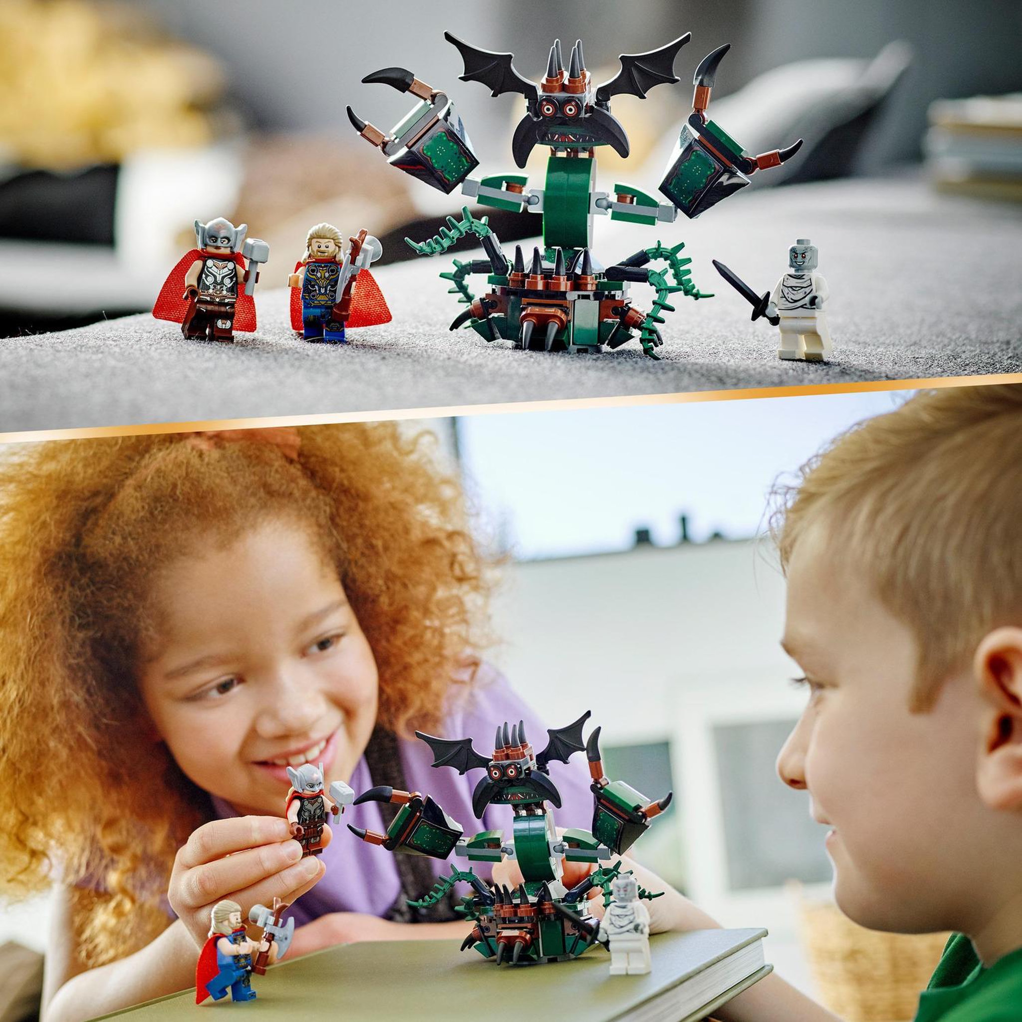 Voir la diapositive 7 : LEGO Marvel 76207 Attaque sur le Nouvel Asgard, Jouet à Construire avec Thor Avengers