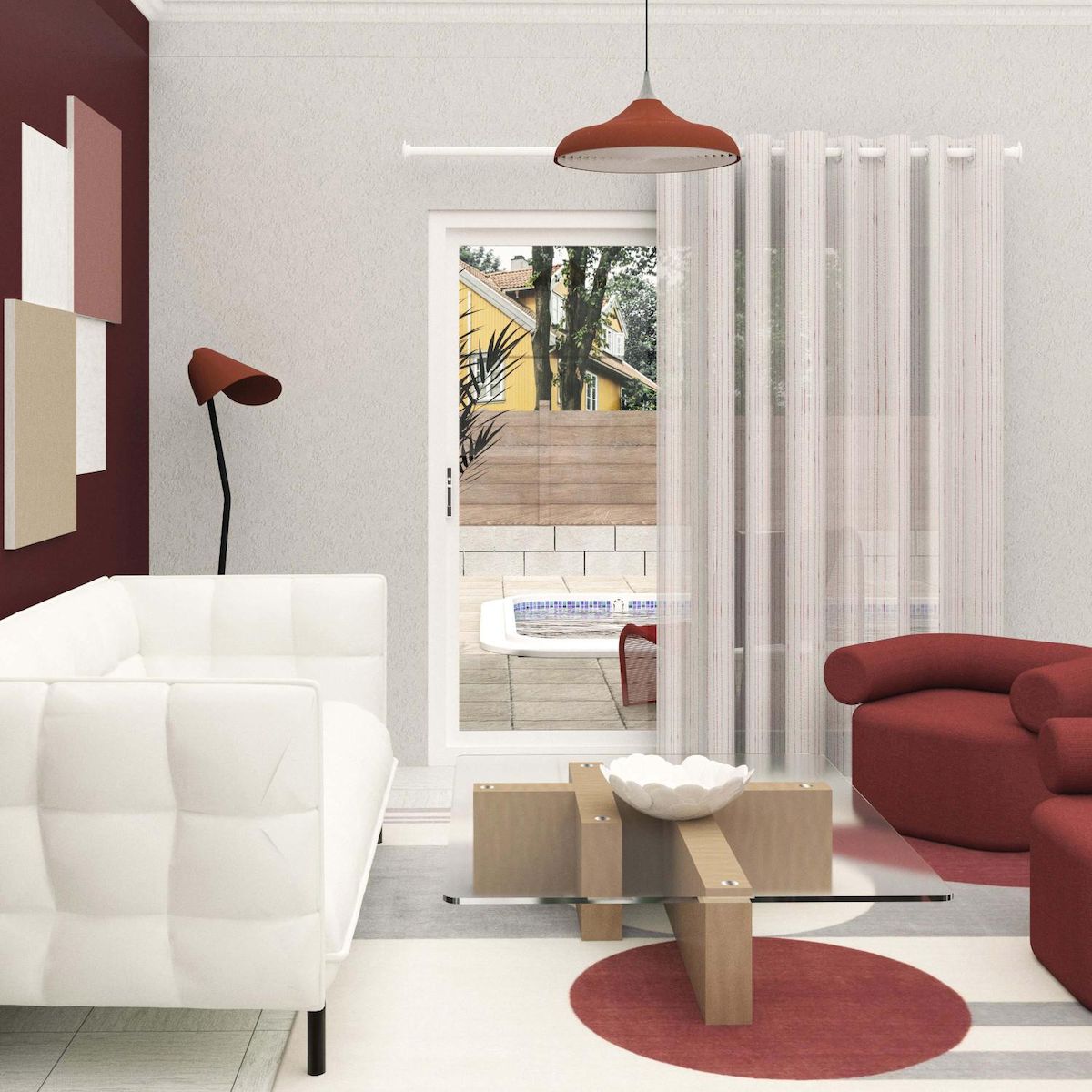 SOLEIL D'OCRE Voilage à oeillets spécial baie vitrée 280x250 cm CHARLIE, par Soleil d'Ocre