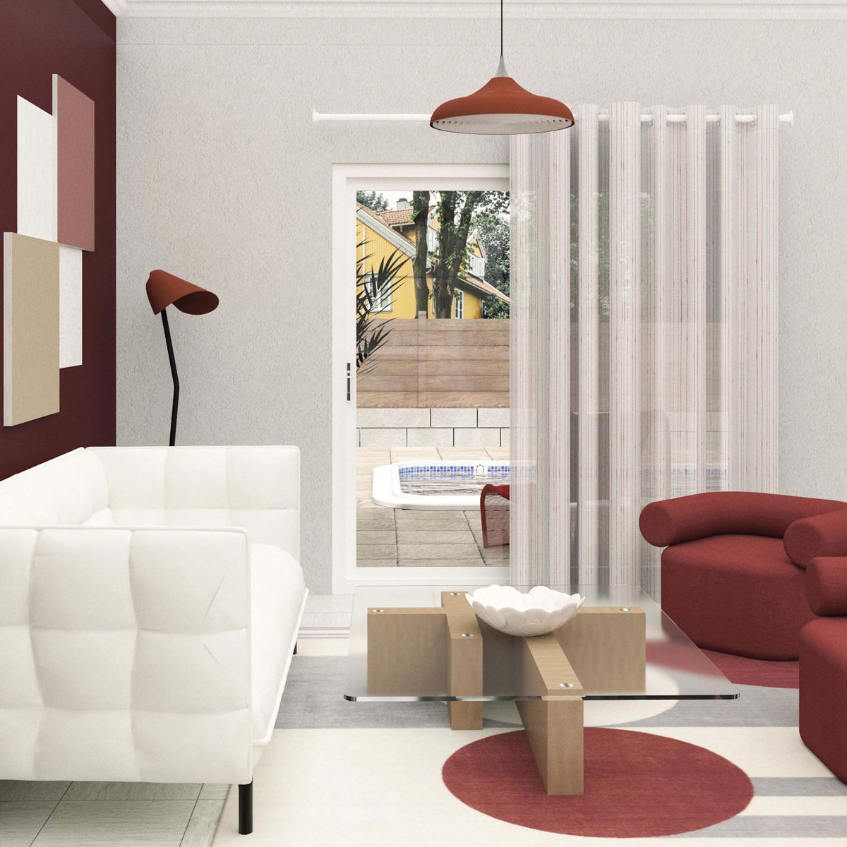 SOLEIL D'OCRE Voilage à oeillets spécial baie vitrée 280x250 cm CHARLIE, par Soleil d'Ocre