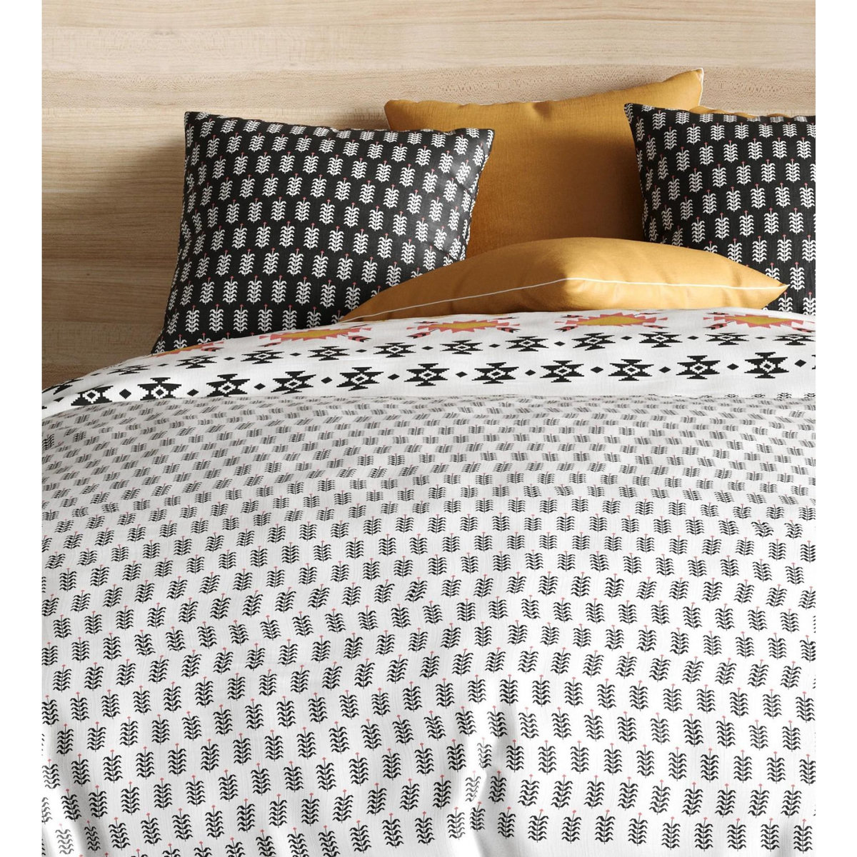 Les Ateliers du Linge Parure de housse de couette 100% coton 57fils loya