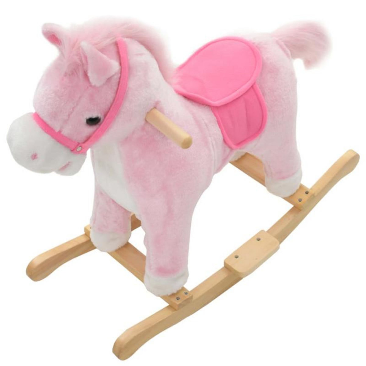 VIDAXL Cheval à bascule Peluche 65x32x58 cm Rose