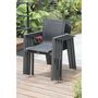 Voir la diapositive 5 : DCB GARDEN Fauteuil de jardin empilable en aluminium MIAMI - Gris anthracite