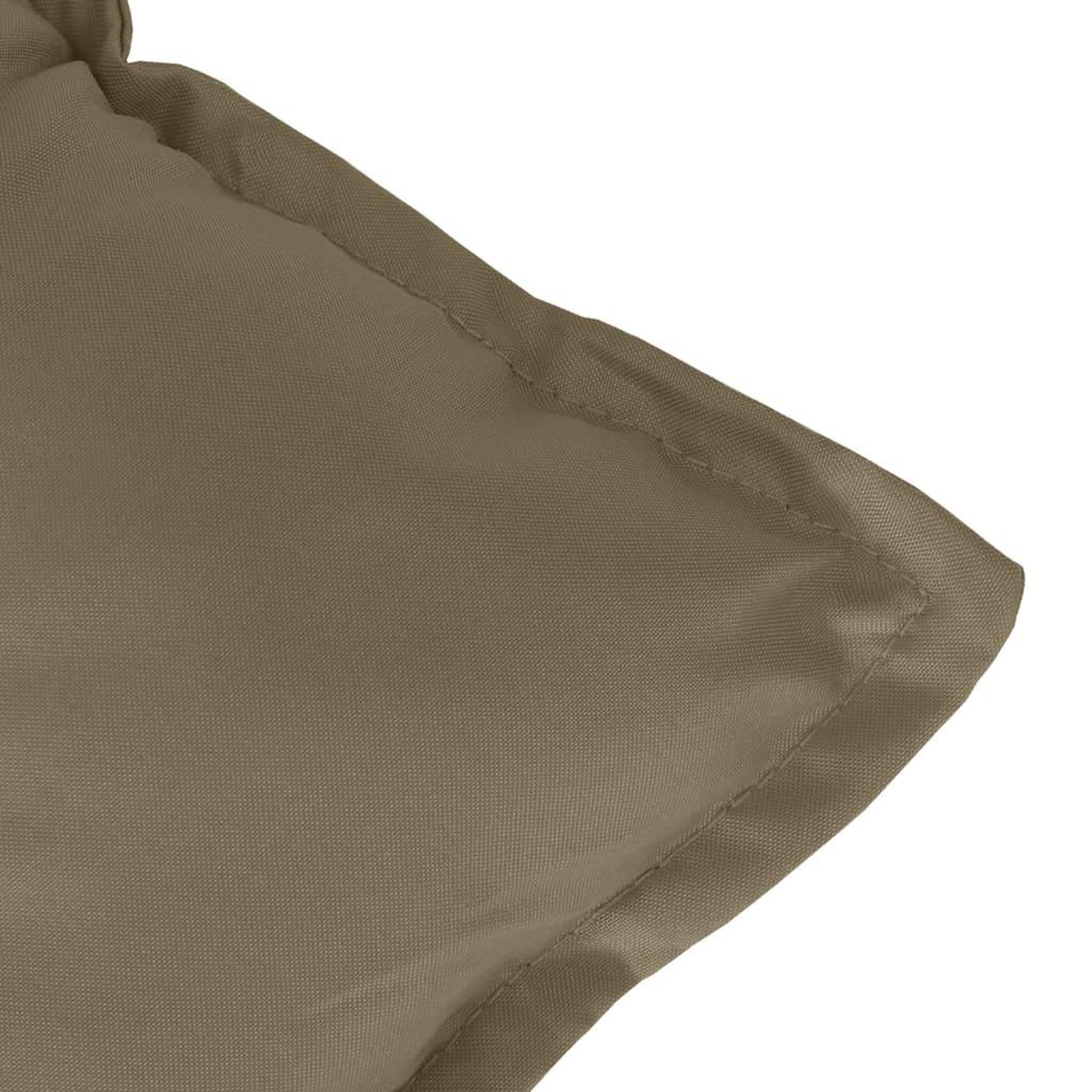 Voir la diapositive 5 : VIDAXL Coussin de banc de jardin taupe melange 120x50x7 cm tissu