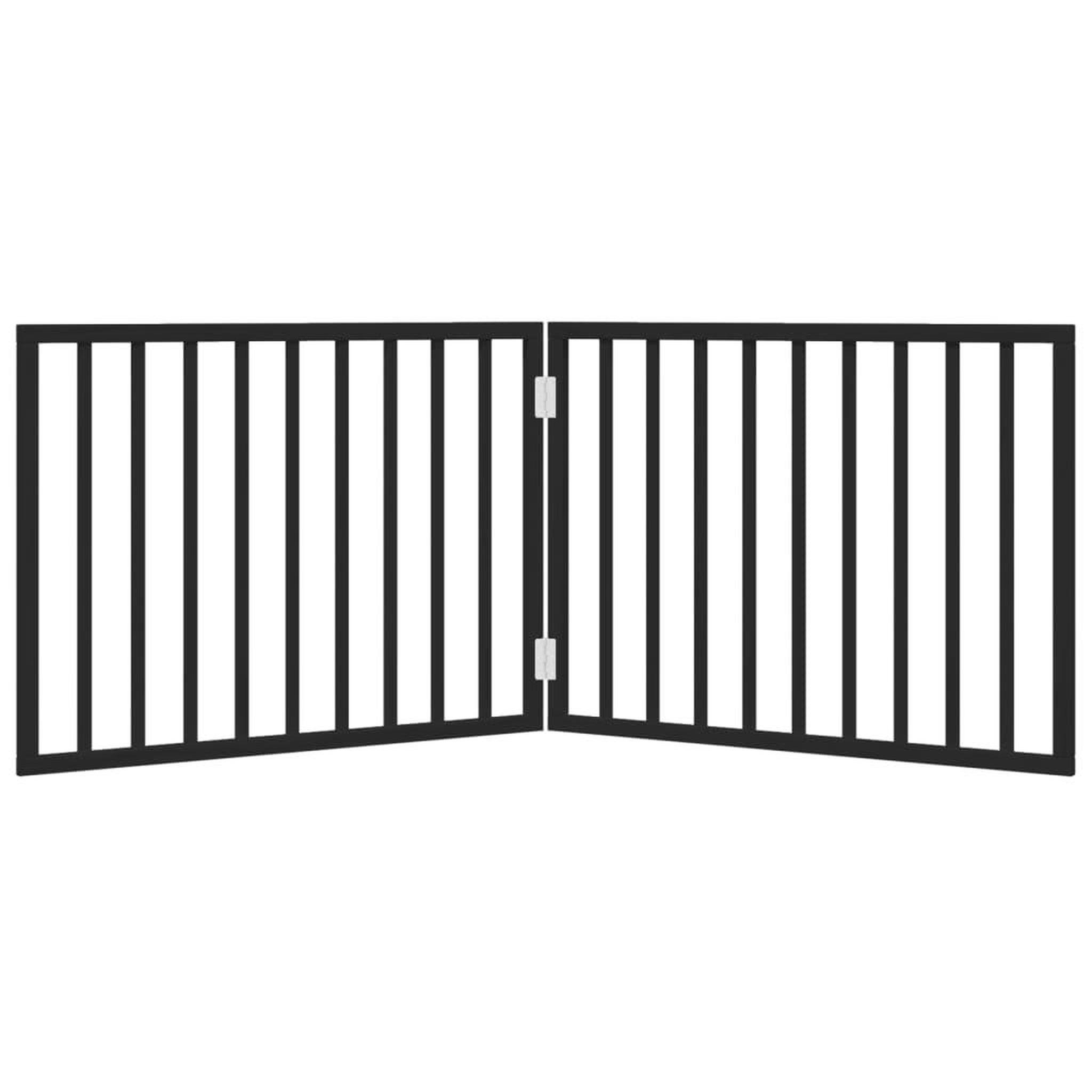 Voir la diapositive 4 : VIDAXL Barriere pour chien pliable 2 panneaux noir bois de peuplier