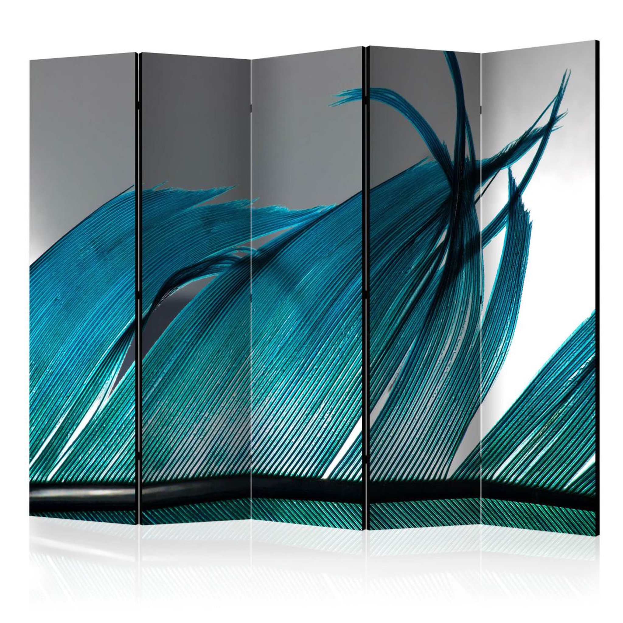 Paris Prix Paravent 5 volets  turquoise feather  172x225cm
