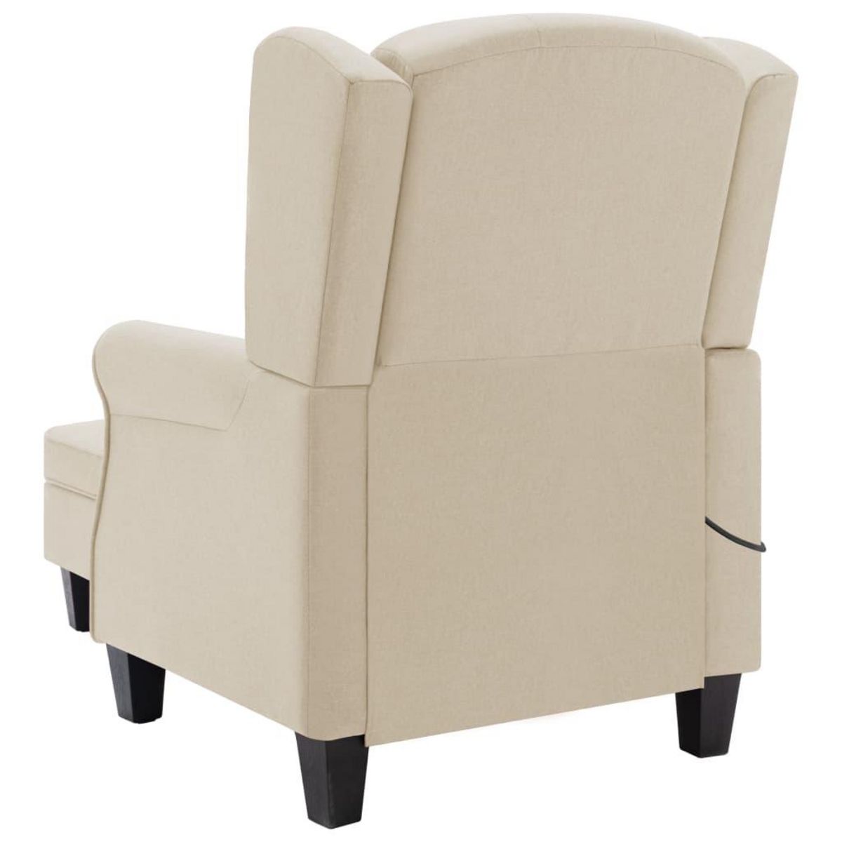 VIDAXL Fauteuil de massage avec repose-pied Creme Tissu
