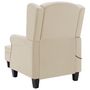 Voir la diapositive 5 : VIDAXL Fauteuil de massage avec repose-pied Creme Tissu