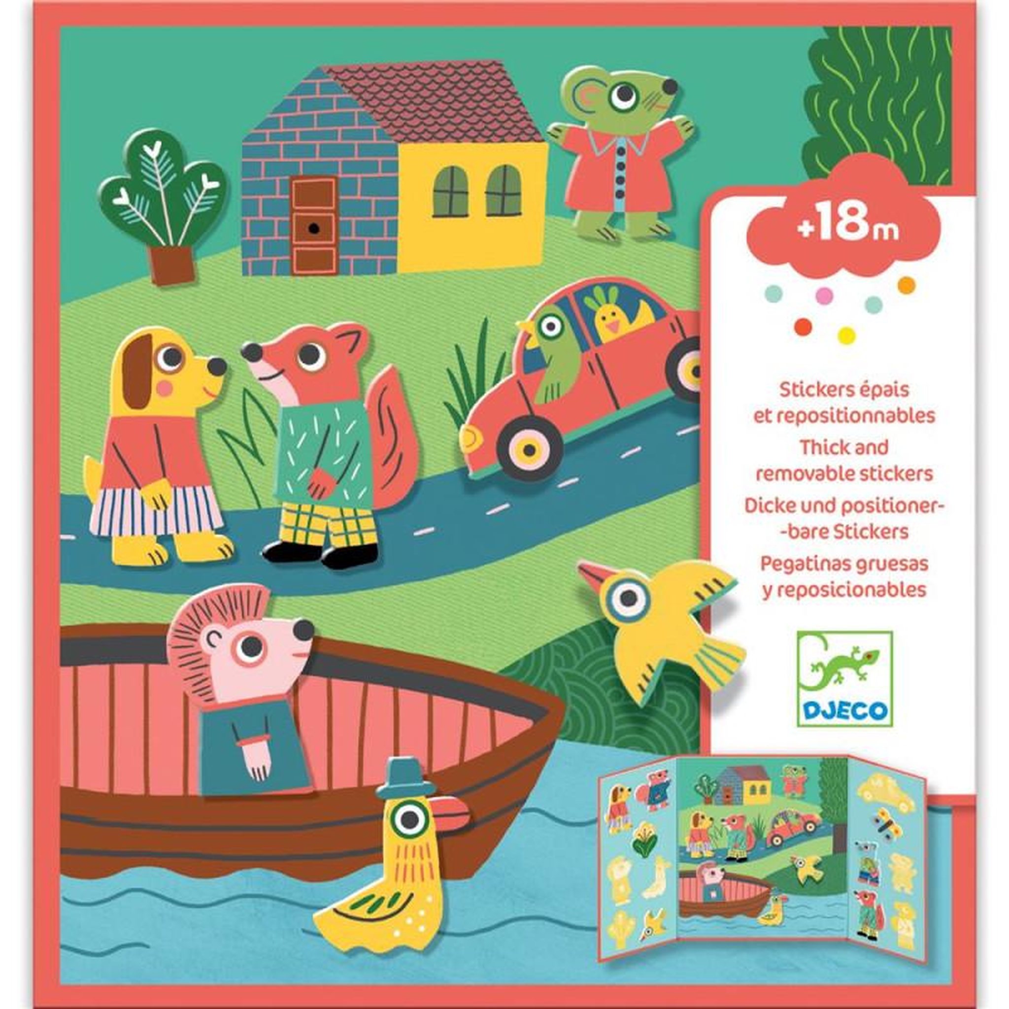 Djeco Gommettes Djeco Les animaux - Set éducatif créatif