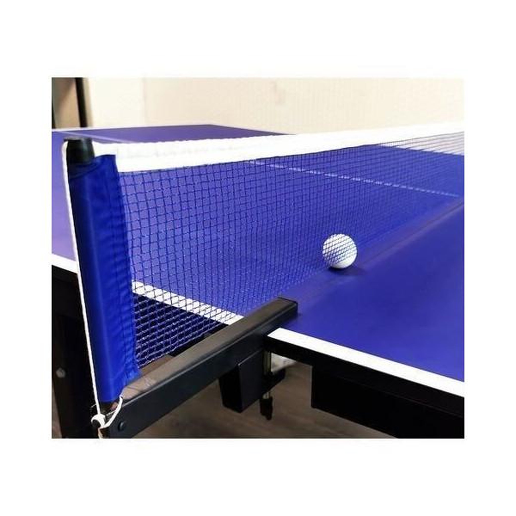 Voir la diapositive 5 : MARKET24 Table tennis de table - table de ping-pong - pliable - usage exterieure - 2 raquettes avec housse + 3 balles inclues - bleu et n