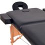 Voir la diapositive 4 : VIDAXL Table de massage pliable a 2 zones 10 cm d'epaisseur Noir