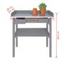 Voir la diapositive 5 : ESSCHERT DESIGN Table de jardinage surélevée grise - Esschert Design