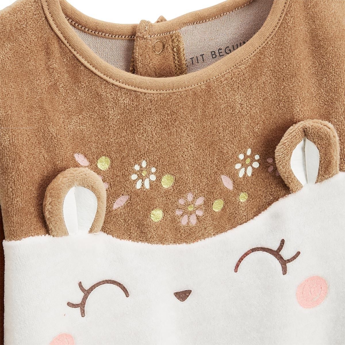 Petit Béguin Lot de 2 pyjamas enfant 2 pièces en velours Chincha