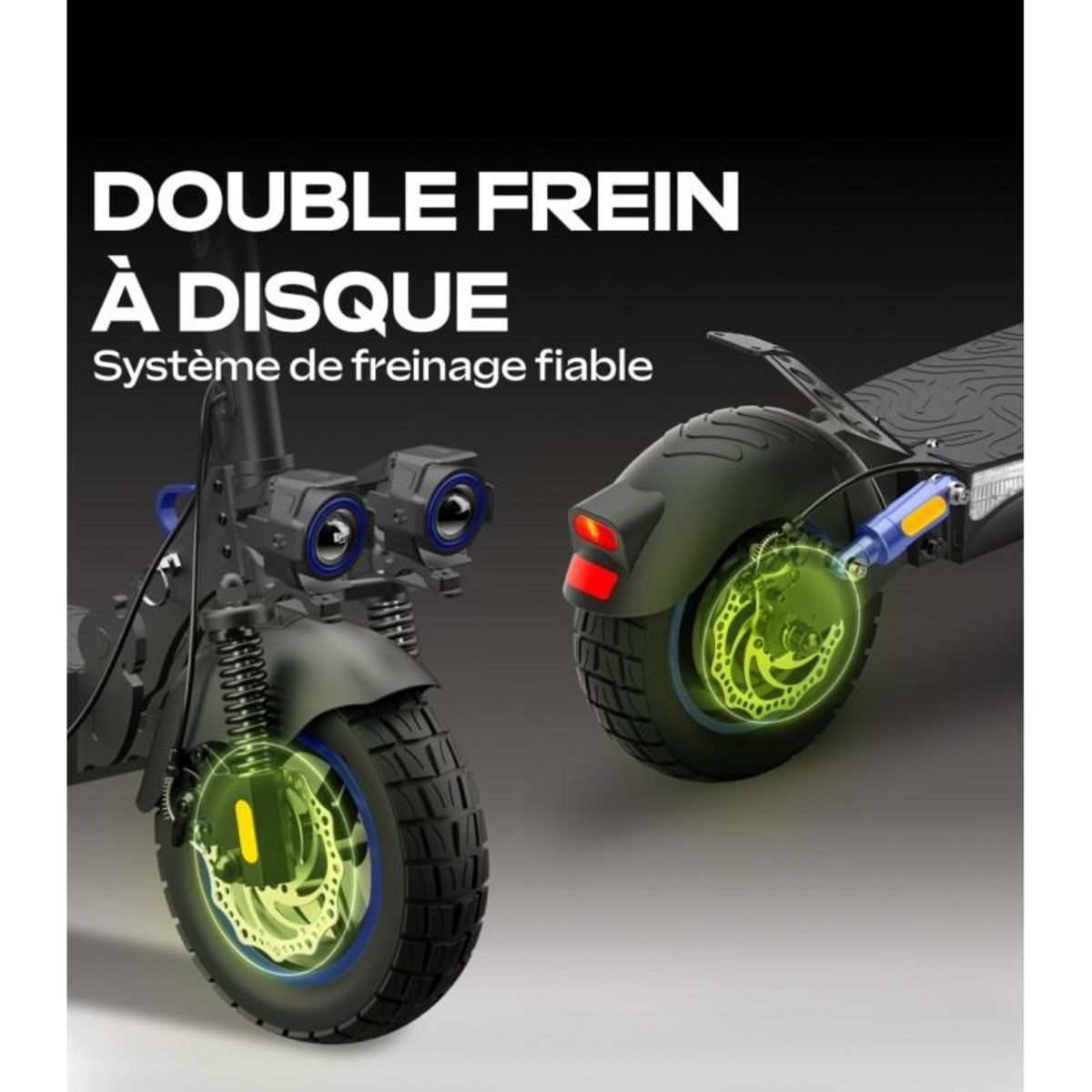 URBANGLIDE UrbanGlide eCross One Bleu – Trottinette électrique avec 50 km d'autonomie et moteur puissant