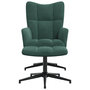 Voir la diapositive 3 : VIDAXL Chaise de relaxation avec tabouret Vert fonce Velours