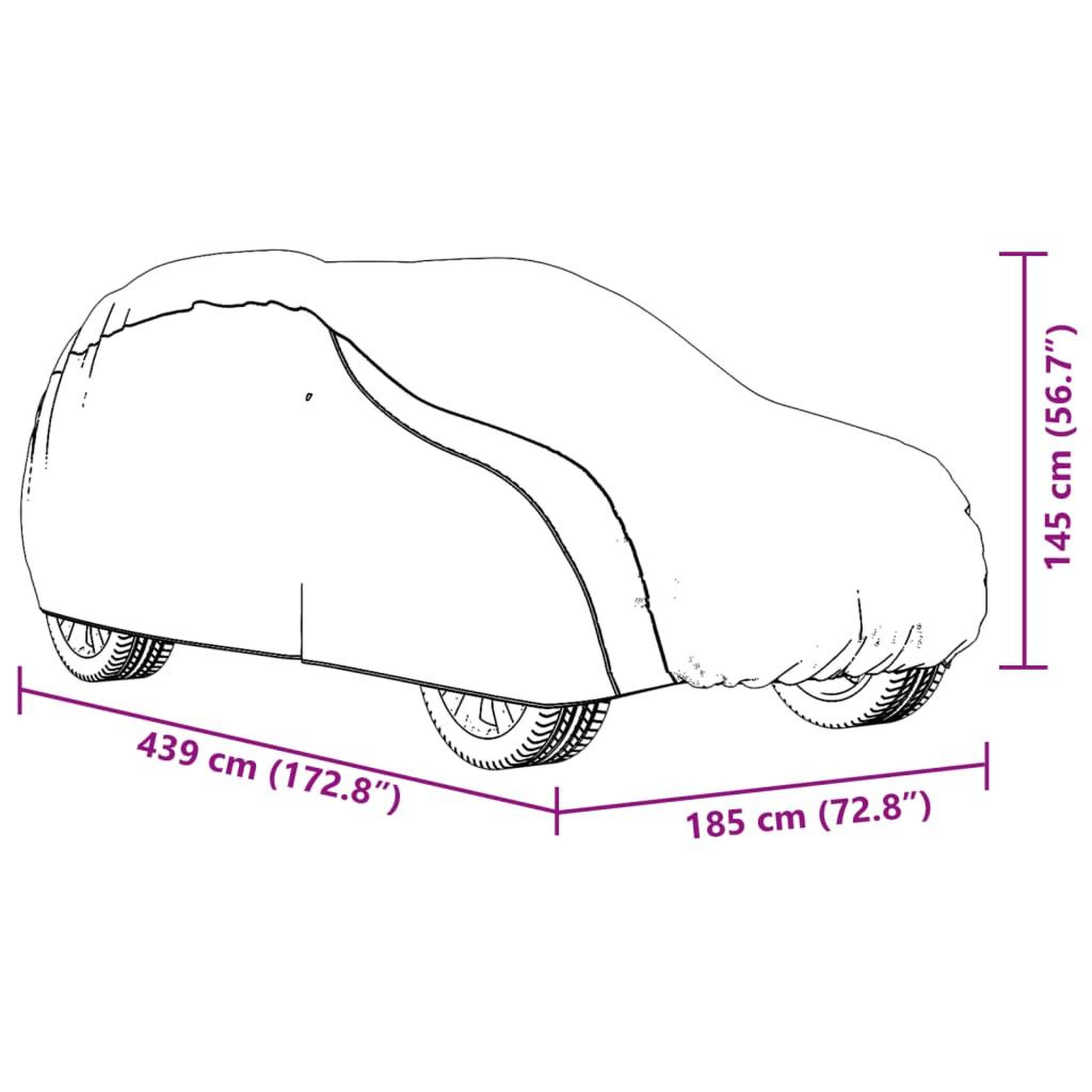 Voir la diapositive 6 : VIDAXL Housse de voiture SUV avec sangles a boucle complete argente M