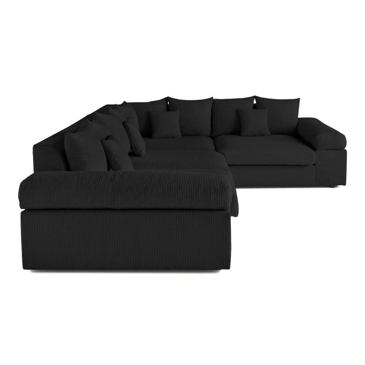 LISA DESIGN Aspen - canapé d'angle réversible 5 places - assise profonde - en velours côtelé