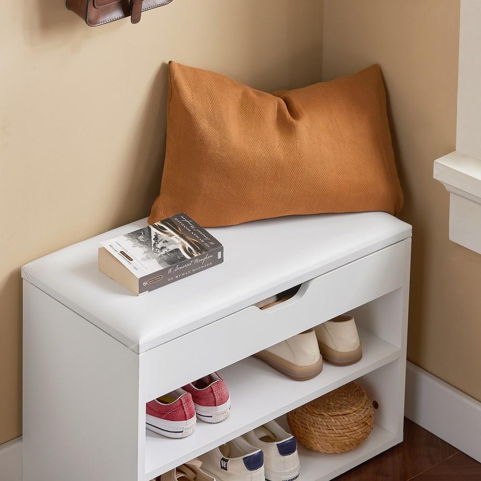 Voir la diapositive 5 : SOBUY SoBuy - Banc de rangement à chaussures avec une porte - Moderne - FSR25