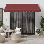VIDAXL Auvent retractable automatique bordeaux 300x250 cm