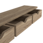 Voir la diapositive 6 : ID MARKET Etagère murale console d'entrée LISE 3 tiroirs façon hêtre