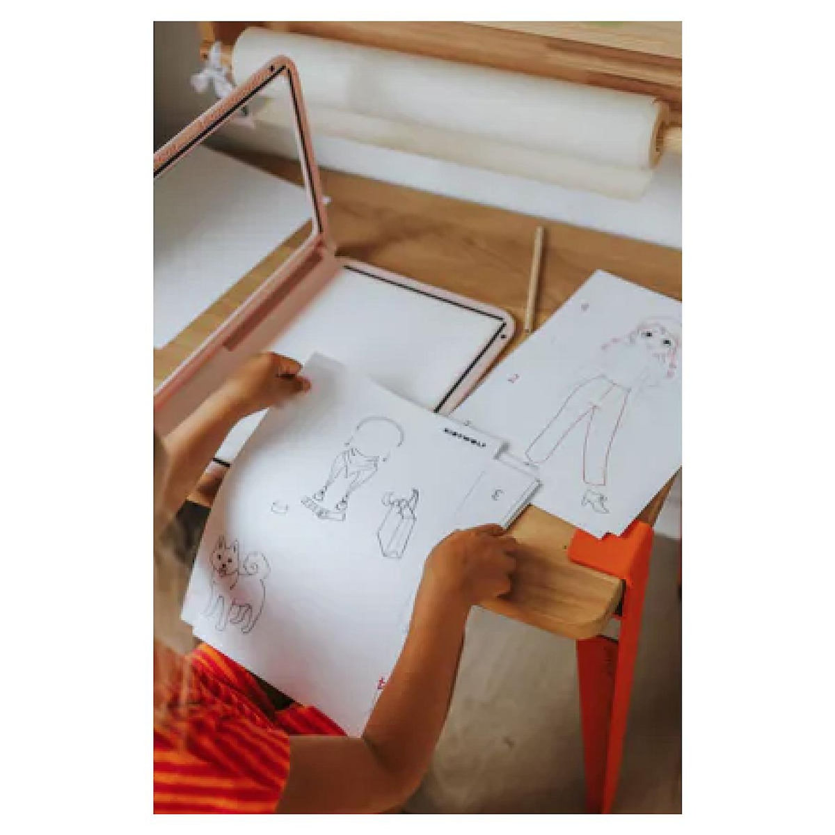 KIDYWOLF Tablette lumineuse nomade rose