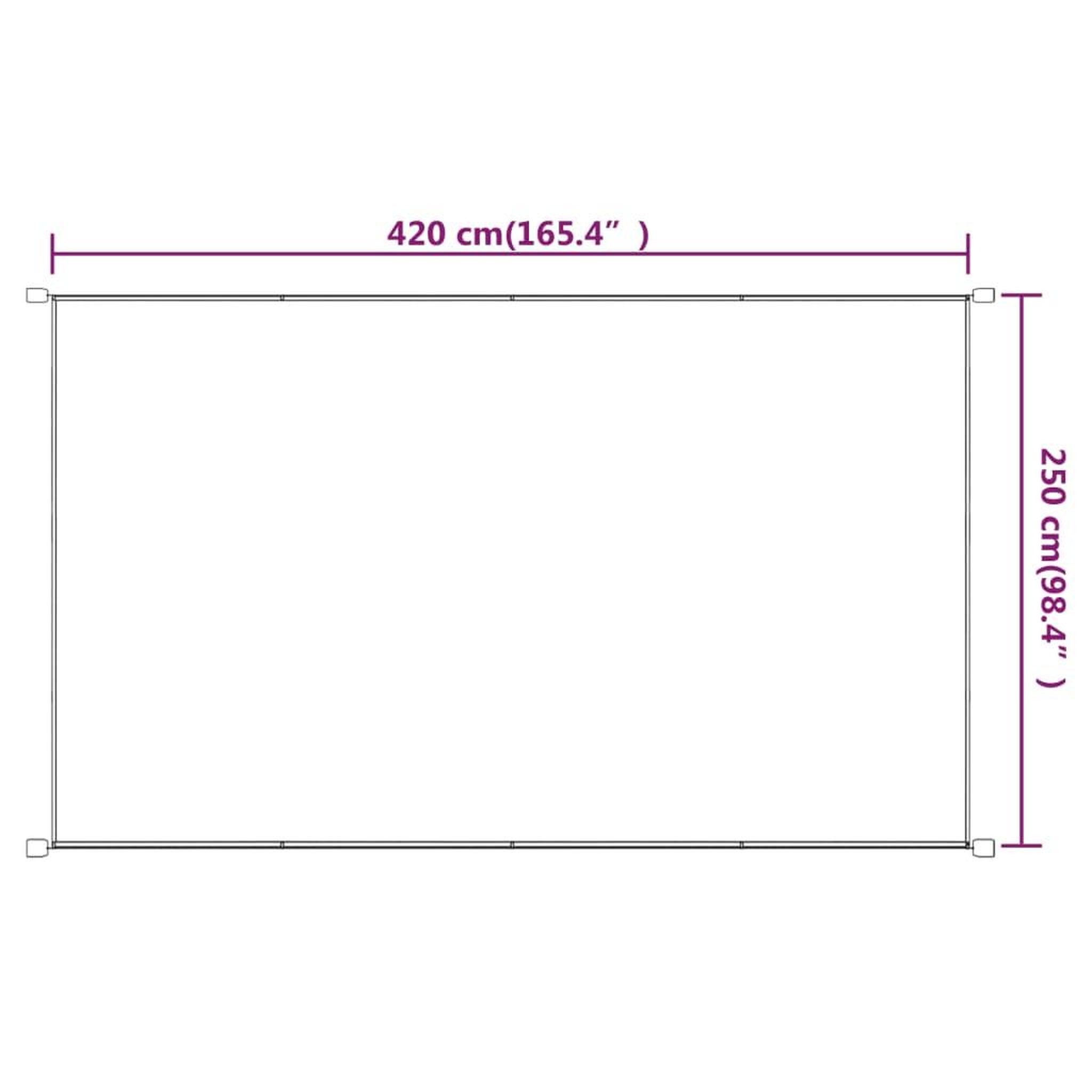Voir la diapositive 6 : VIDAXL Auvent vertical Terre cuite 250x420 cm Tissu oxford