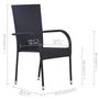 Voir la diapositive 6 : VIDAXL Ensemble a manger de jardin 5 pcs Noir