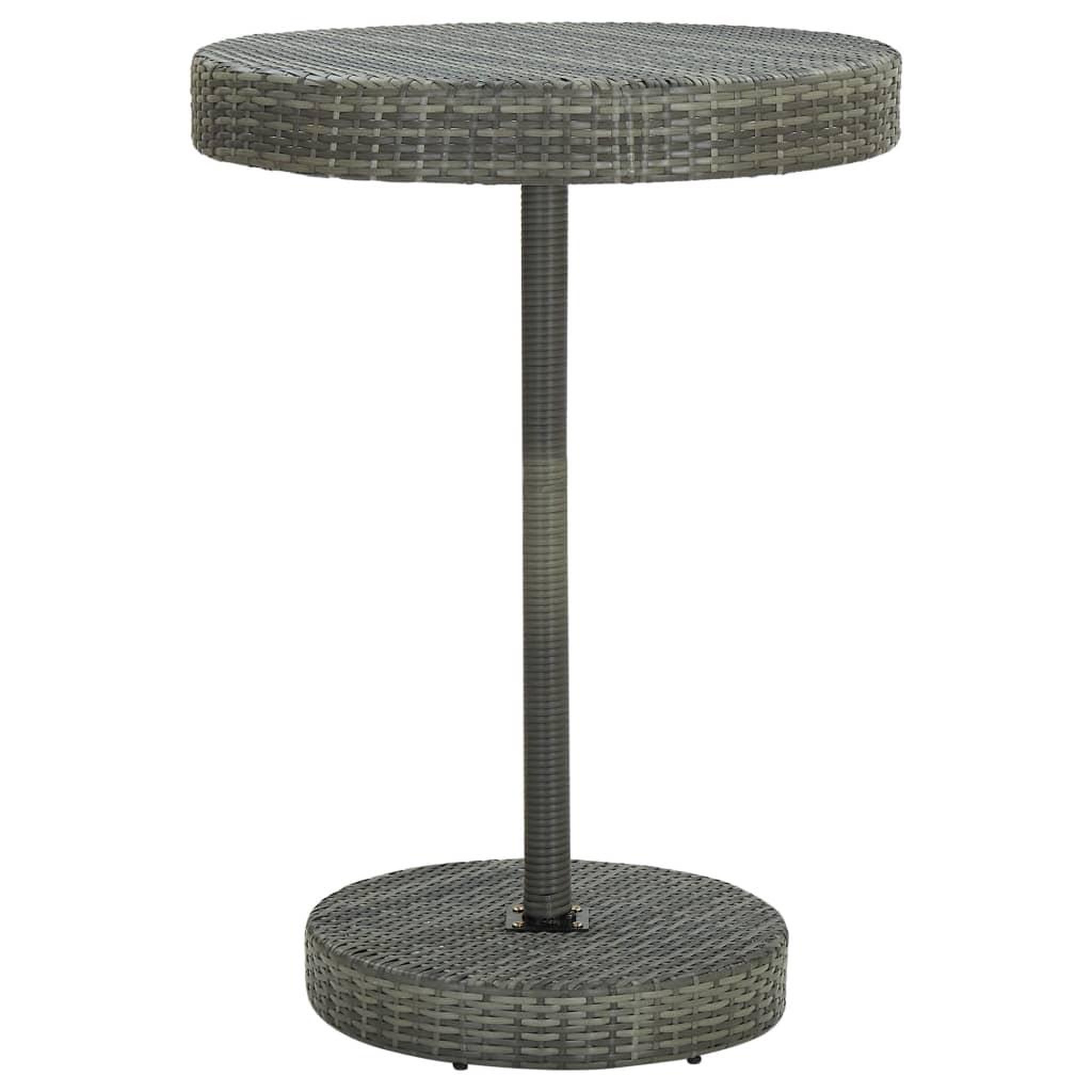 Voir la diapositive 3 : VIDAXL Ensemble de bar de jardin 5 pcs et coussins Resine tressee Gris