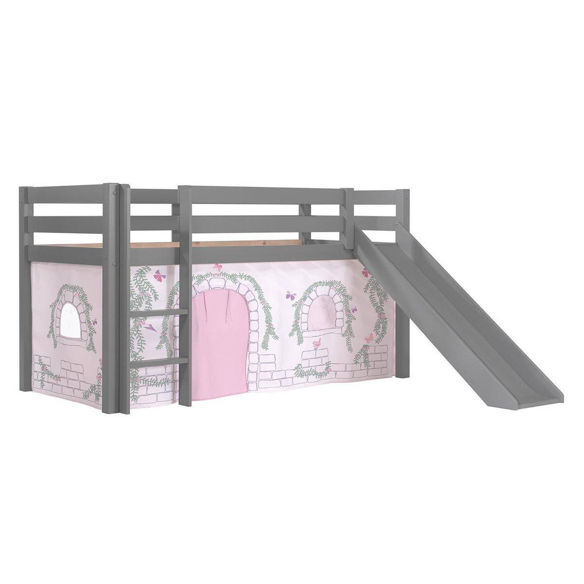 Paris Prix Pack - lit enfant toboggan & tente  pino birdy  gris