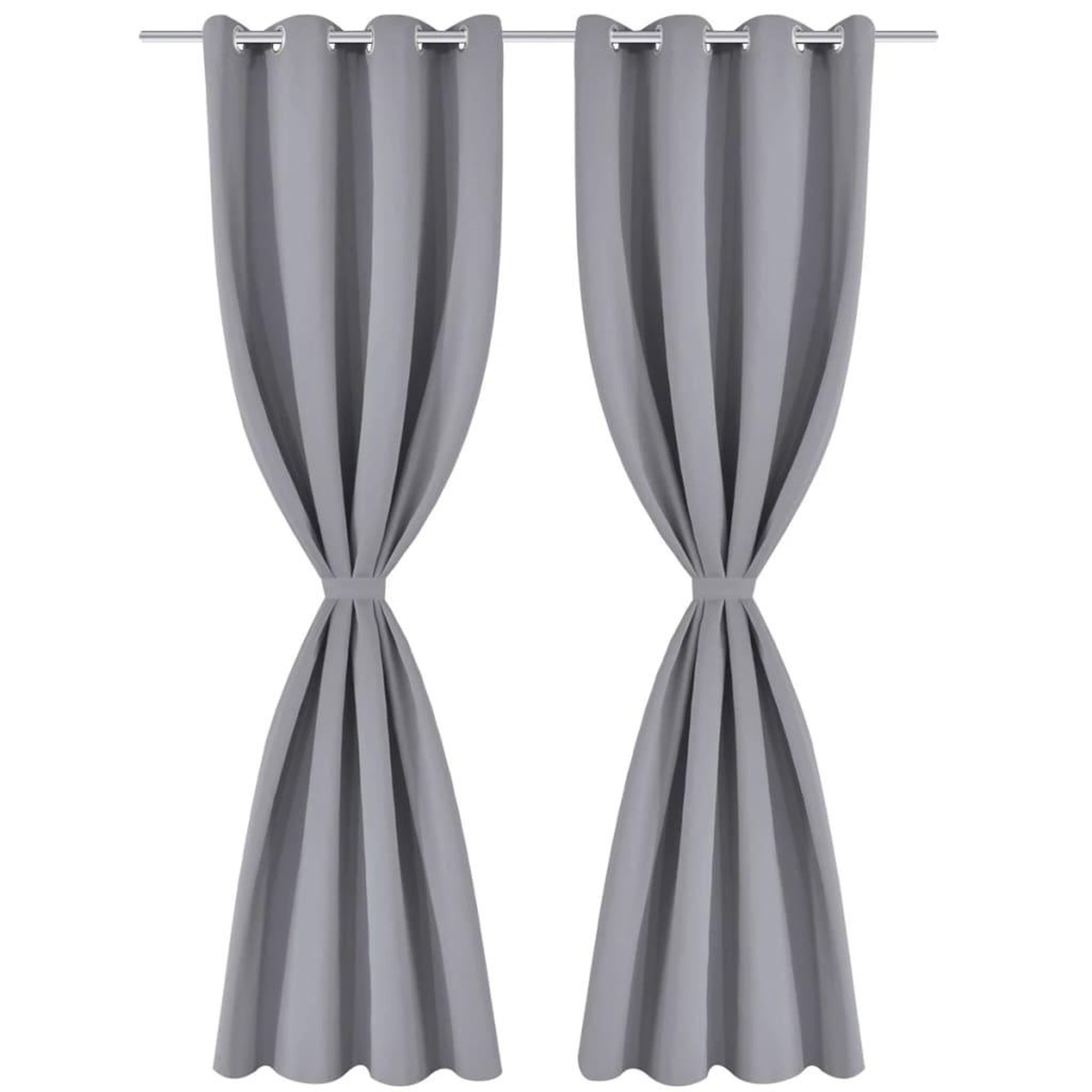 Voir la diapositive 3 : VIDAXL Rideau occultant avec œillets metalliques 270 x 245 cm Gris