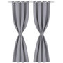 Voir la diapositive 3 : VIDAXL Rideau occultant avec œillets metalliques 270 x 245 cm Gris
