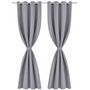 Voir la diapositive 3 : VIDAXL Rideau occultant avec œillets metalliques 270 x 245 cm Gris