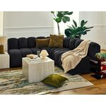 LISA DESIGN Debbie - canapé modulable d'angle réversible 4 places sans accoudoirs en tissu texturé. Coloris disponibles : Vert, Orange, Marron, Beige, Bleu, Noir, Rose, Gris