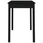 Voir la diapositive 4 : VIDAXL Table a manger Noir 110x55x75 cm Bois massif de pin