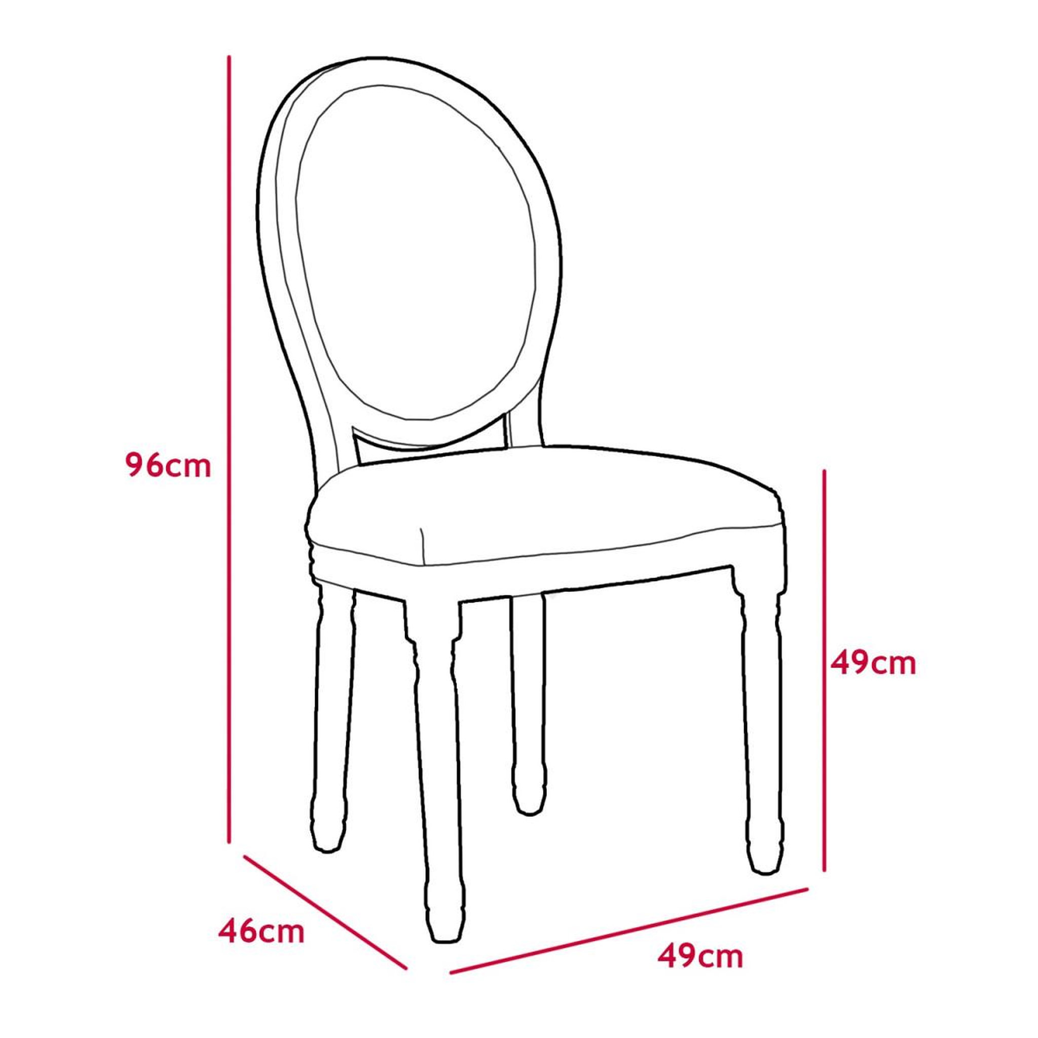 Voir la diapositive 4 : Paris Prix Lot de 2 chaises médaillon  quing  96cm taupe