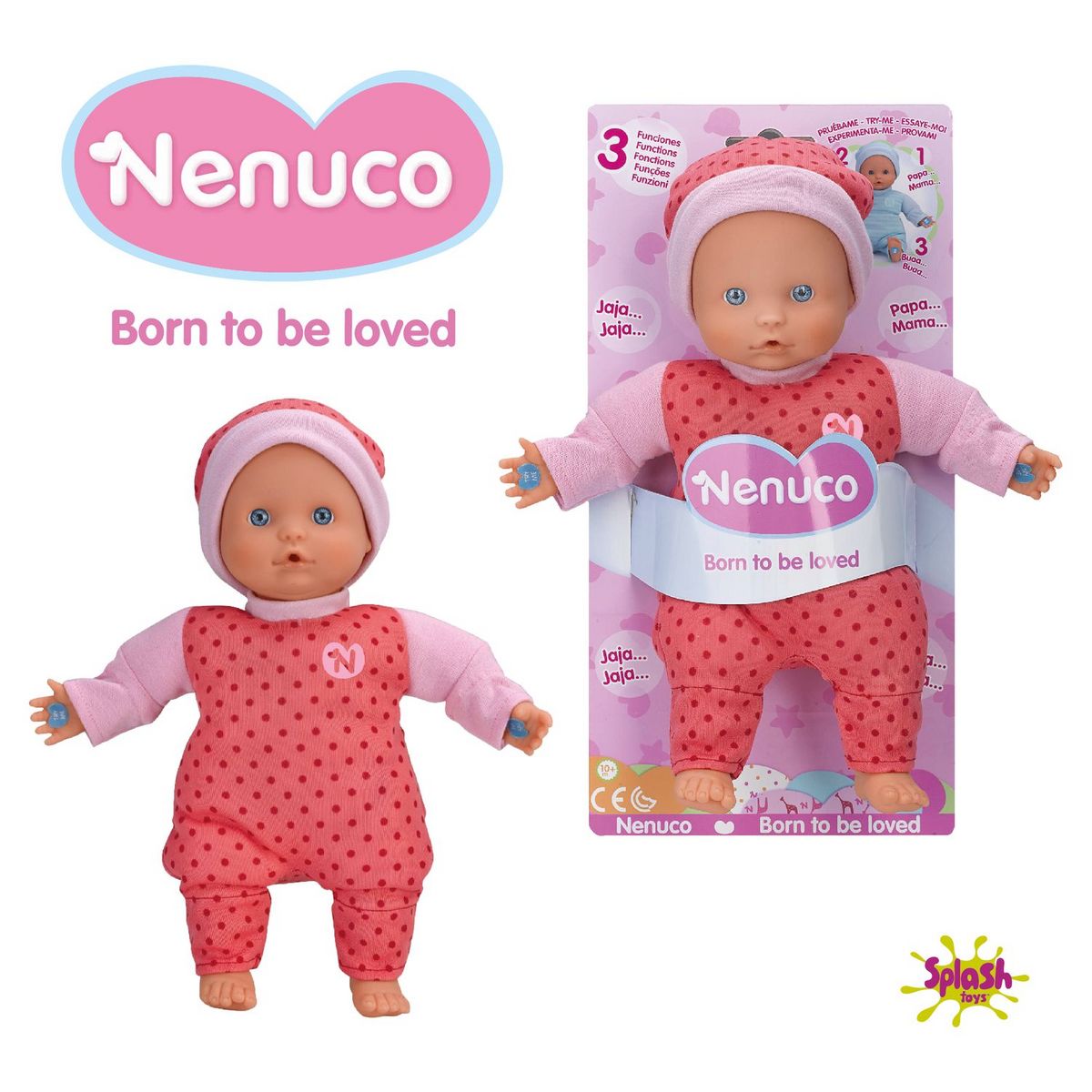 GP TOYS Poupée Nenuco Poupon 3 fonctions - Rose