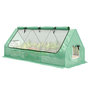 Voir la diapositive 5 : OUTSUNNY Mini serre de jardin 3 fenêtres en filet enroulables acier PE vert