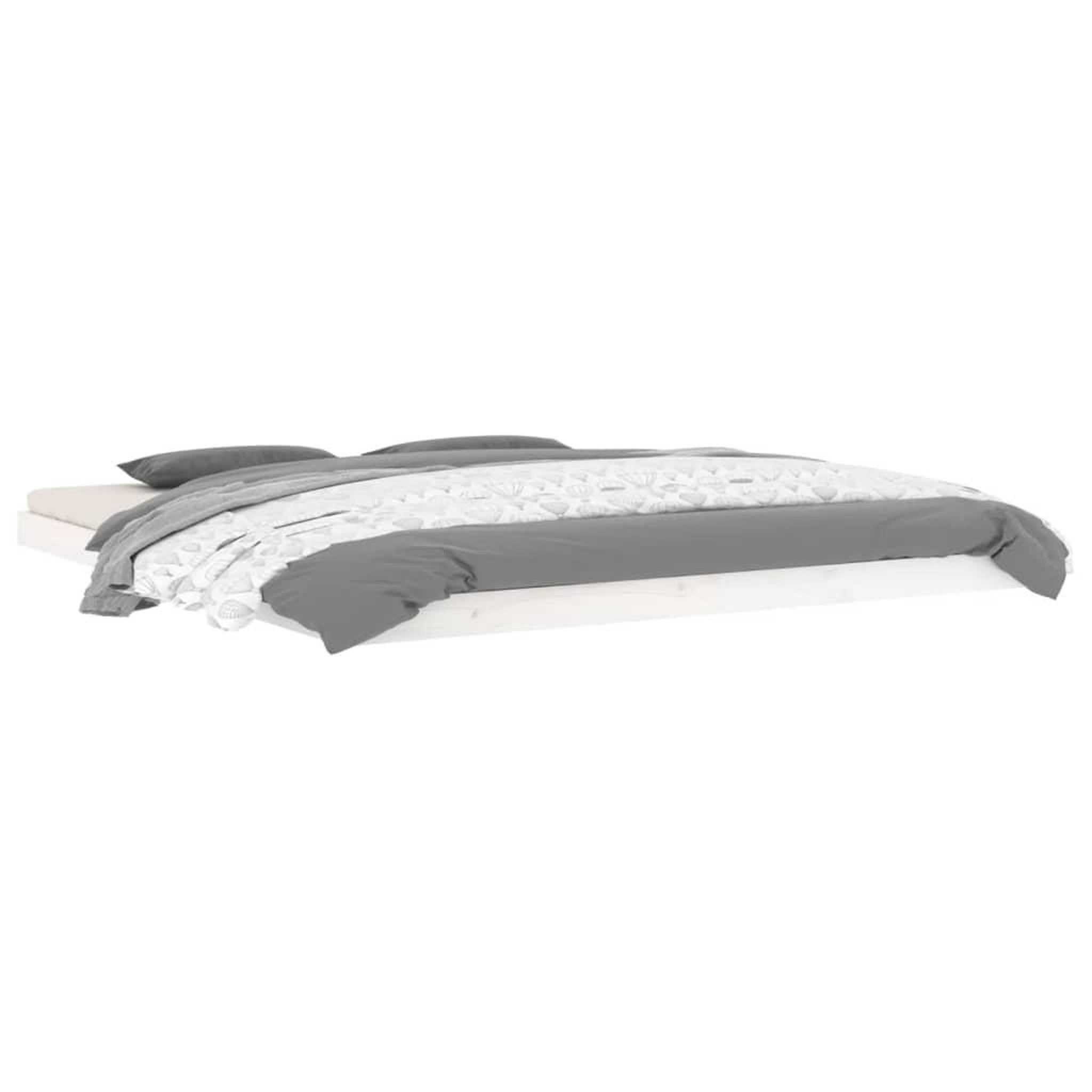 Voir la diapositive 3 : VIDAXL Cadre de lit sans matelas blanc 180x200 cm bois massif de pin