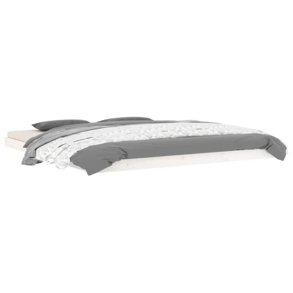 VIDAXL Cadre de lit sans matelas blanc 180x200 cm bois massif de pin